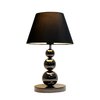 Elegant Designs Pearl Black Chrome Metal Three Tier Ball Lamp LT1022-BLK